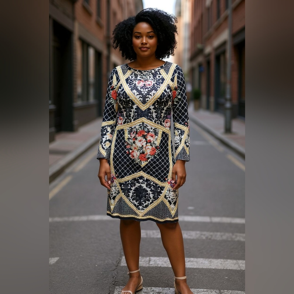 Elegant Floral Patterned Dress